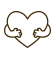 Icon of a heart with hands on it